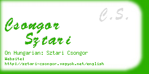 csongor sztari business card